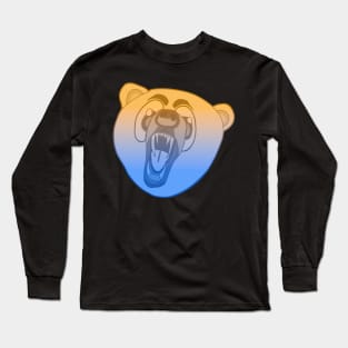 Orange and Blue Fade Bear Long Sleeve T-Shirt